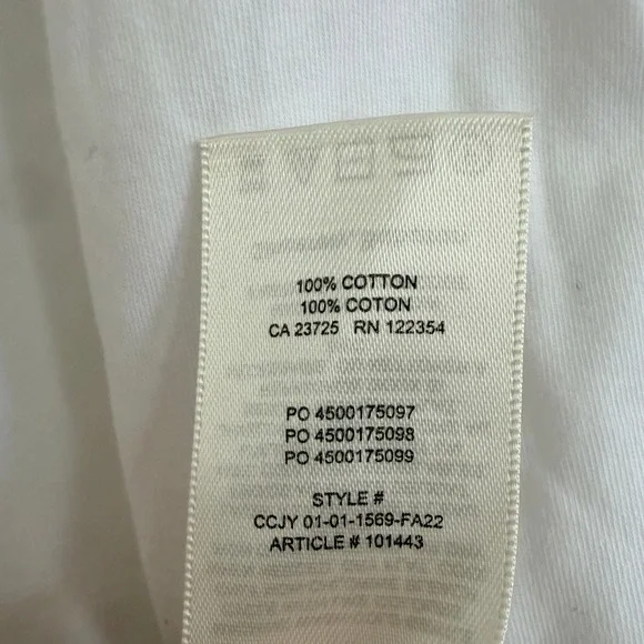 Babaton Aritzia White Shoulder Pad Sleeveless T-Shirt Cotton Tank Top Womens XS - Picture 7 of 11